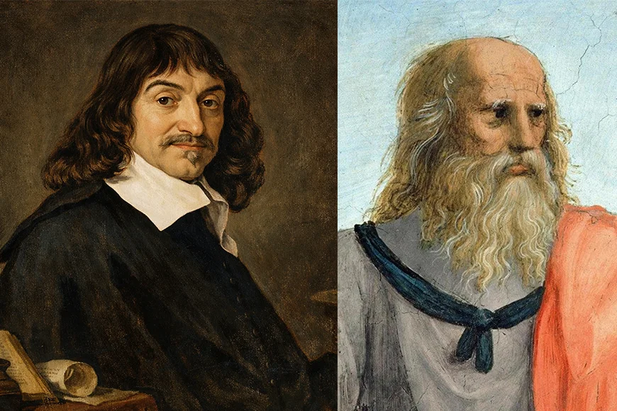 Retrats pictòrics de Descartes i Plató